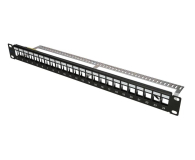 ExtraLink  Patchpanel 24p 19" 1U STP modularny (czarna) - 1323272 - zdjęcie 1